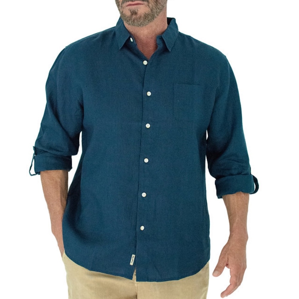 100% Linen Shirt - Short Fin Resort Wear